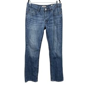 MEK Denim Moscow Straight Leg Jeans Men's W34 L34 Medium Wash Button Fly